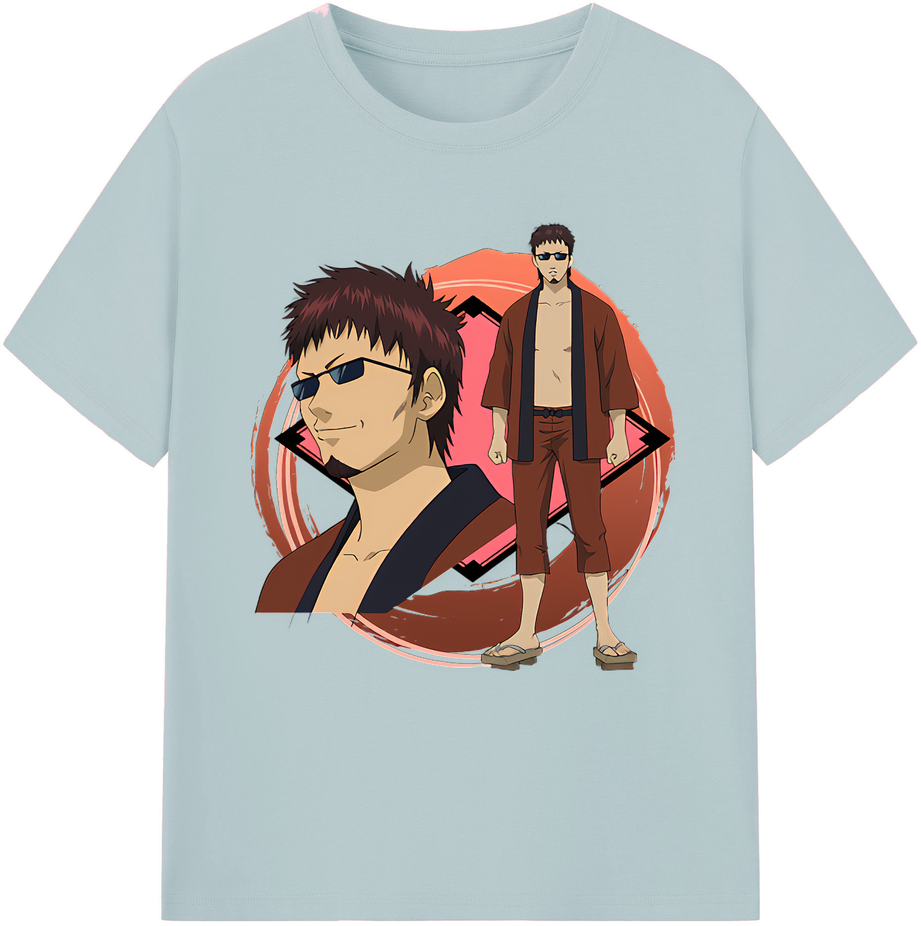 （画像用） ぎんたま 坂田銀時（さかたぎんとき） 神楽 志村新八（しむら しんぱち） GINTAMA Sakata Gintoki Kagura Shimura Shinpachi 綿100％半袖Tシャツ（フロントプリント）